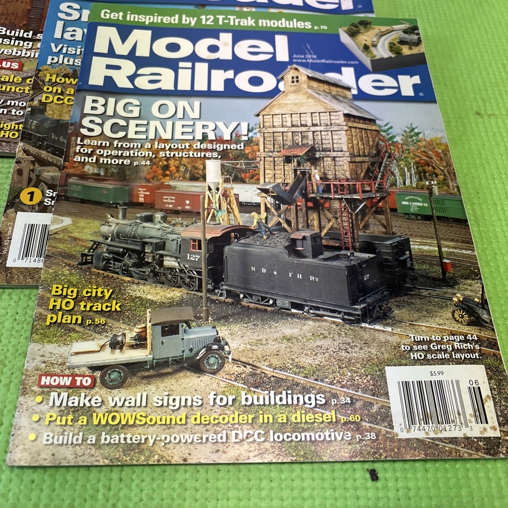 Model Railroader Magazine Lot Year 2016