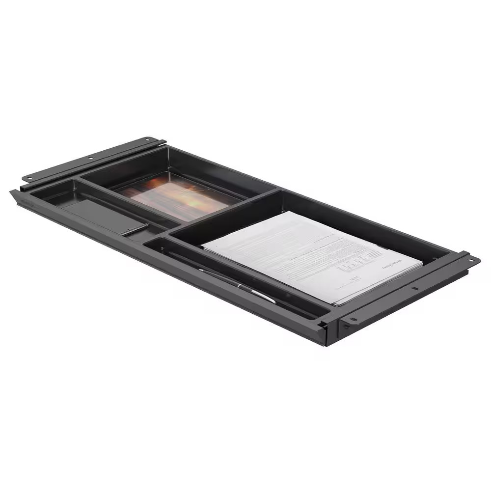 Black under Desk Drawer with 4 Compartments