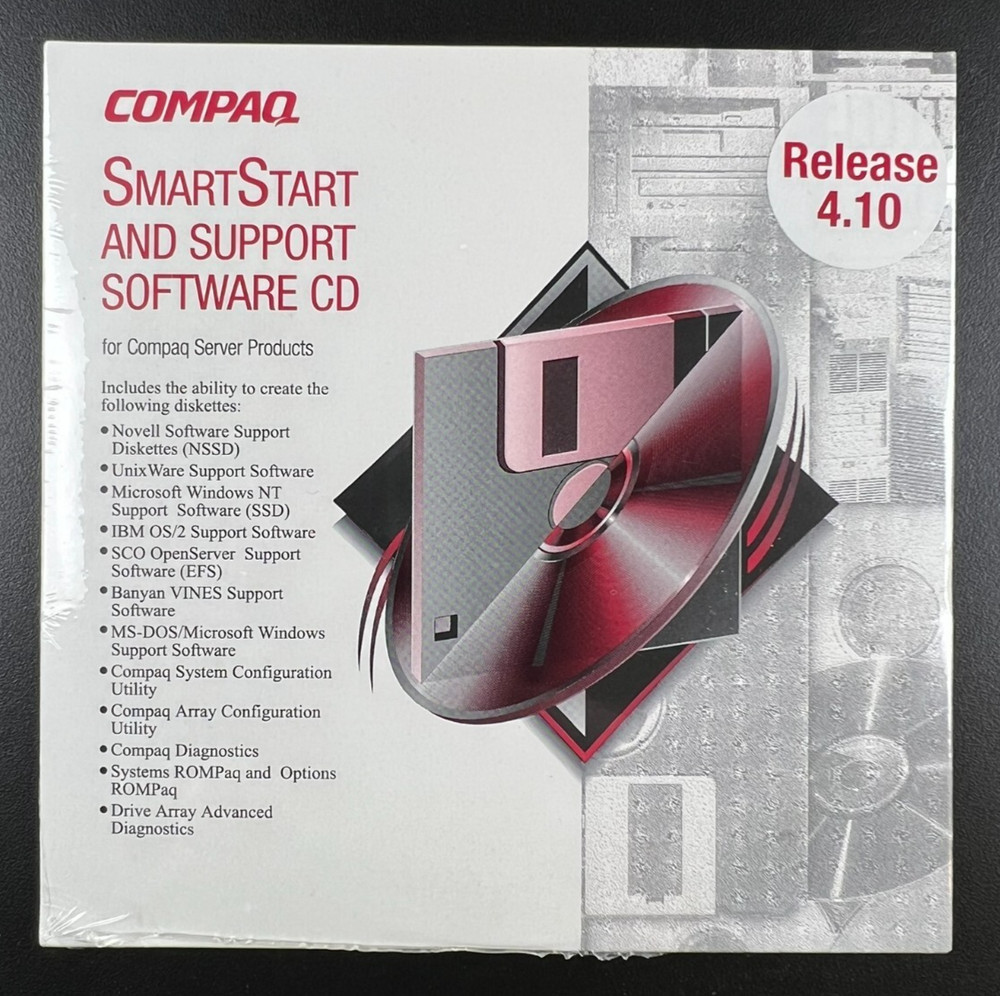 Compaq SmartStart and Support Software CD Release 4.10  P/N: 196067-045