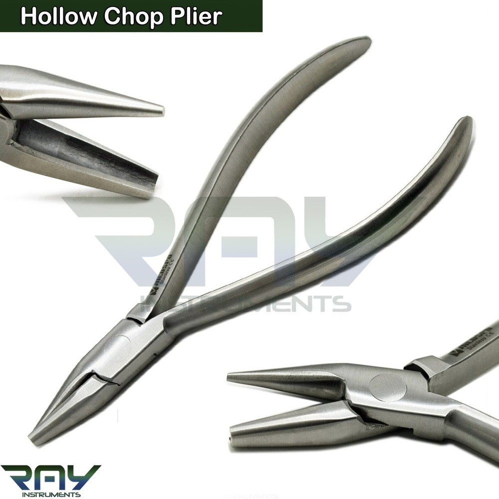 Orthodontic Hollow Chop Plier Contouring Arch Wire Loop Forming Concave Tip