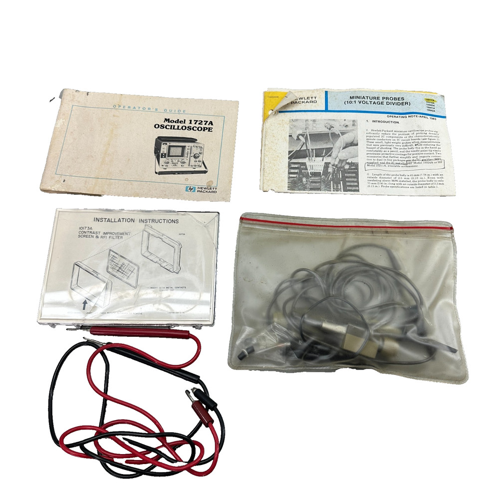 HP Hewlett Packard 1727A Storage Oscilloscope w/ Time Interval Multimeter