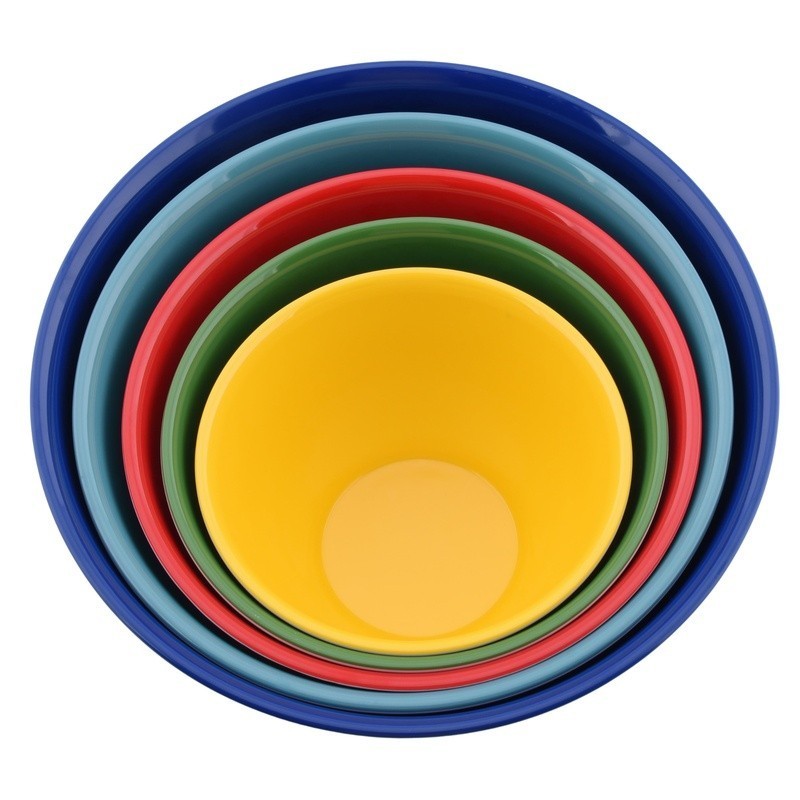 Melamine Mixing Bowl Set 10 Piece Nesting Kitchen Prep Storage Dishwasher Safe