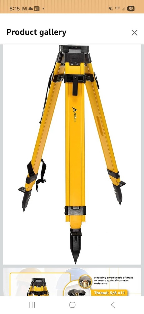 Double Lock Heavy Section Aluminum Tripod Level & Survey work Equipment Tripod