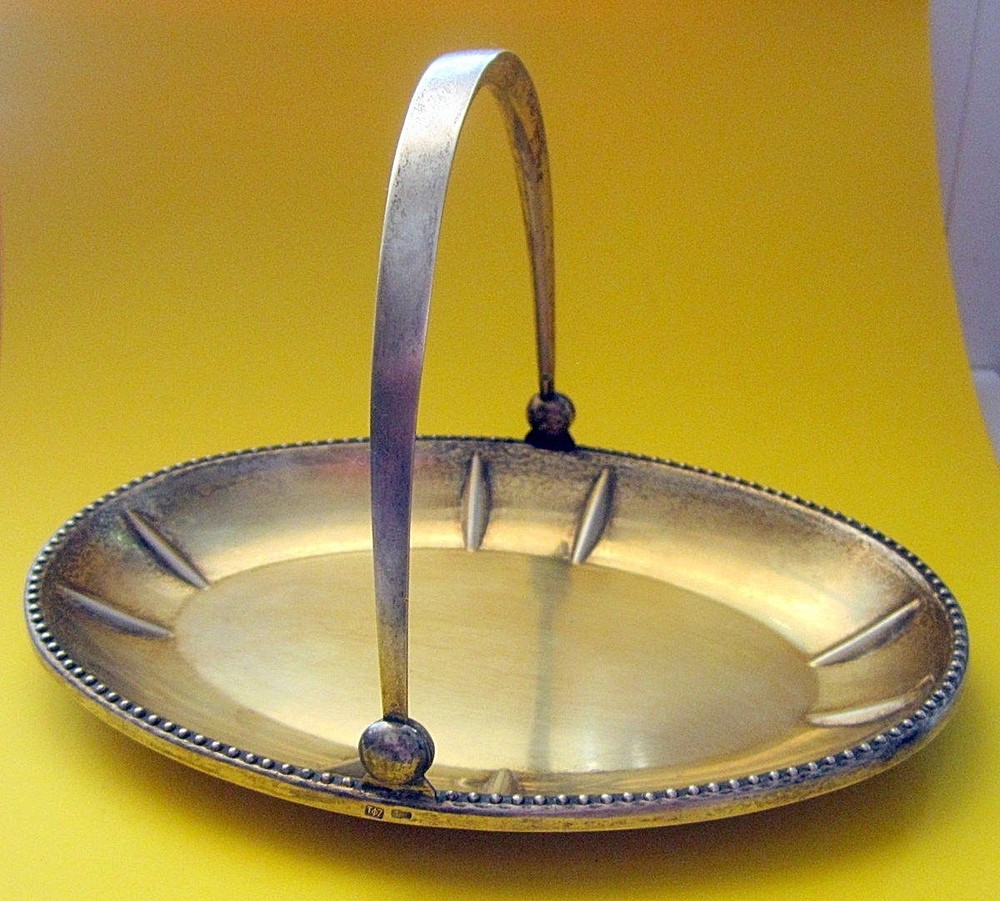 Vintage Soviet Silver 875 Bowl For Sweets