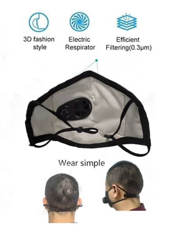 Face Mask with a FAN