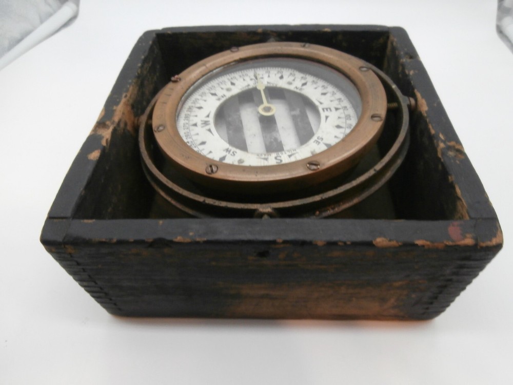 ANTIQUE STAR PATHFINDER COMPASS-BINNACLE "STAR COMPASS CO."