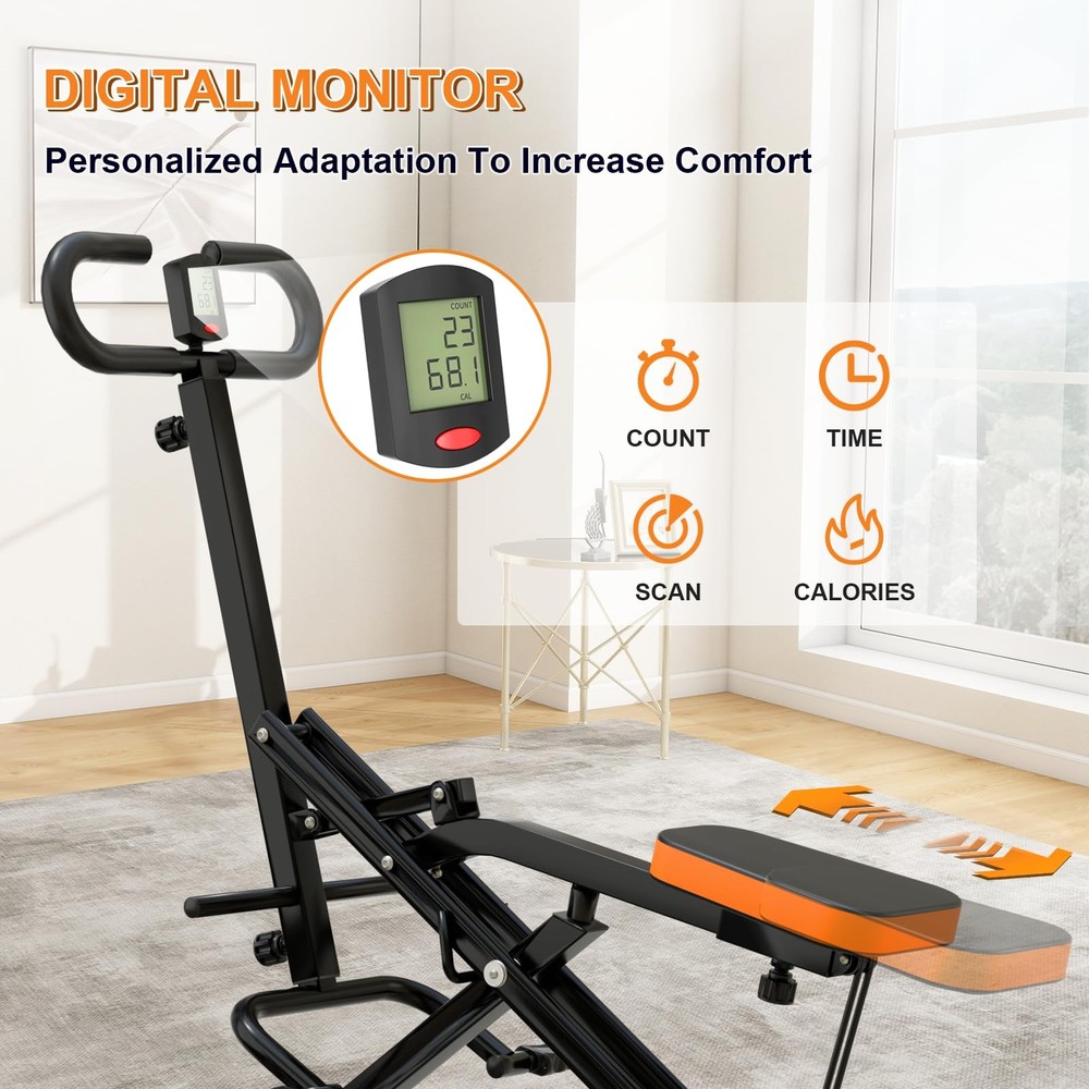 Squat Machine for Home, Squat Assist Trainer with Adjustable Resistance, Fold...
