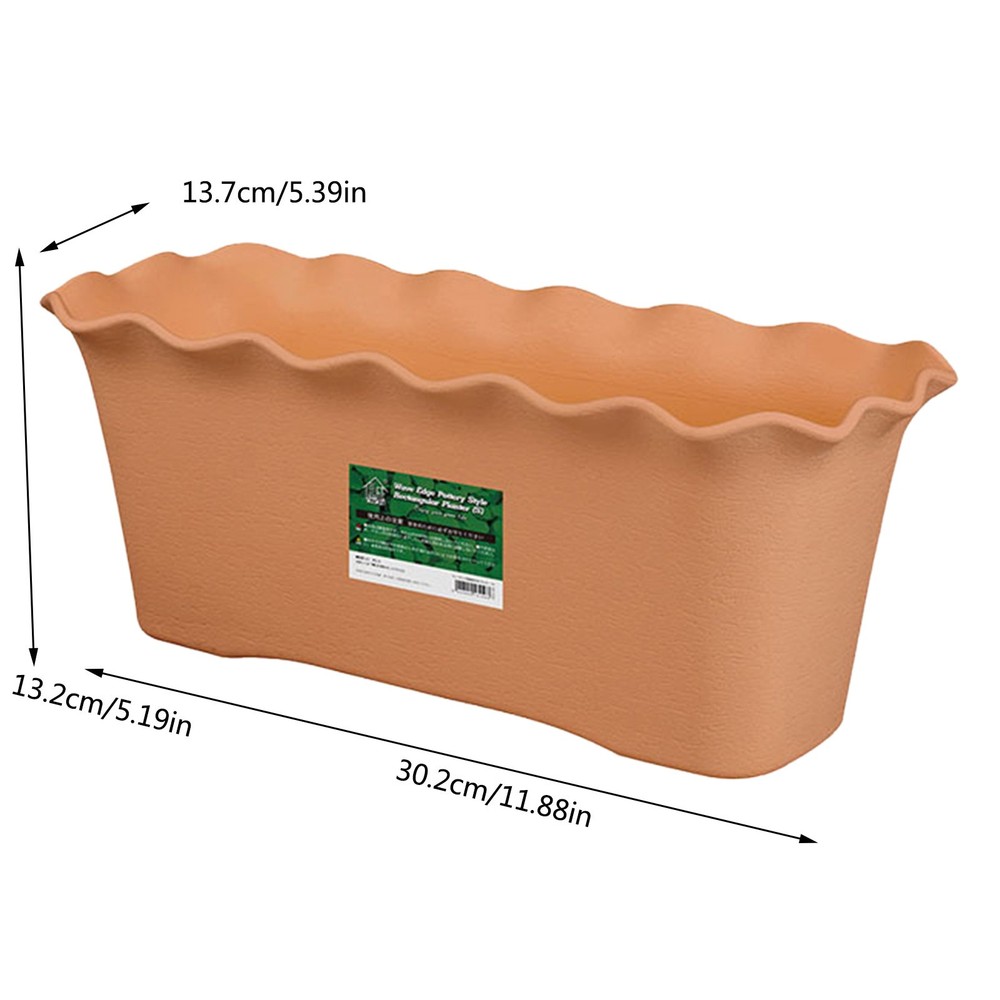 Rectangular Flowerpot Plastic Wavy Ruffled Edge Flower Slot Home Garden Tools