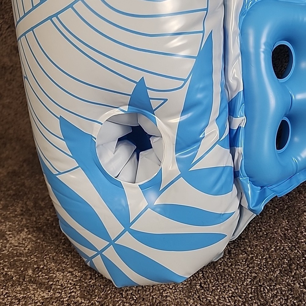 Inflatable Pool Float Chair Lounge With Cup Holders, New Open Box, Blue