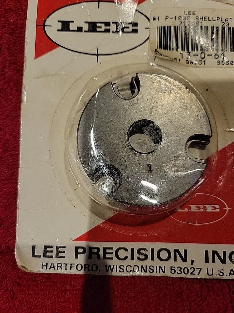 LEE PRECISION 90651 Pro 1000 Progressive Press Shellplate #1 38 S&W 38 Reloading