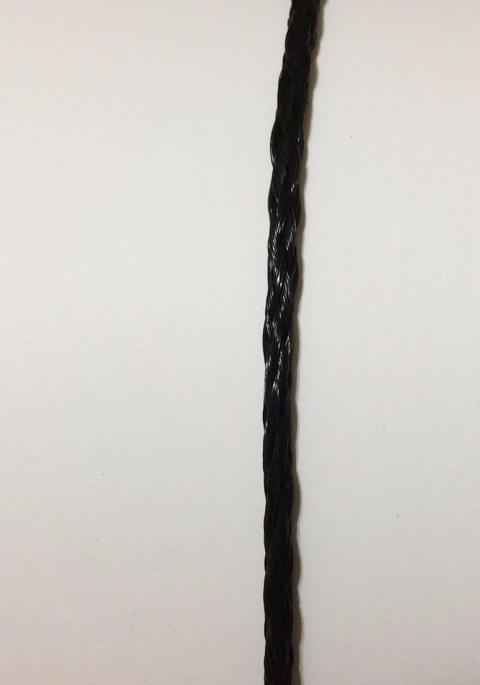 3/16" x 1000' Hollow Braid Polypropylene Polypro Rope Size #6 Black Spool Poly