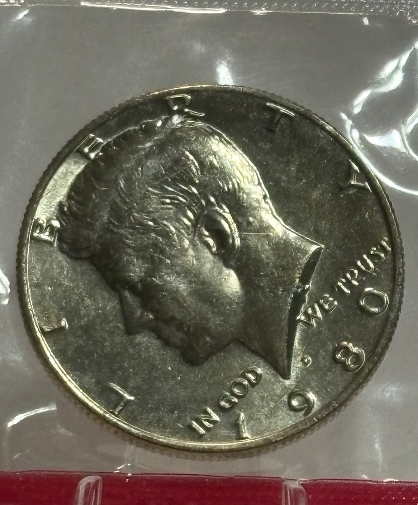 1980 D Kennedy Half Dollar - BU - Sealed, From Uncirculated Set! 🔥
