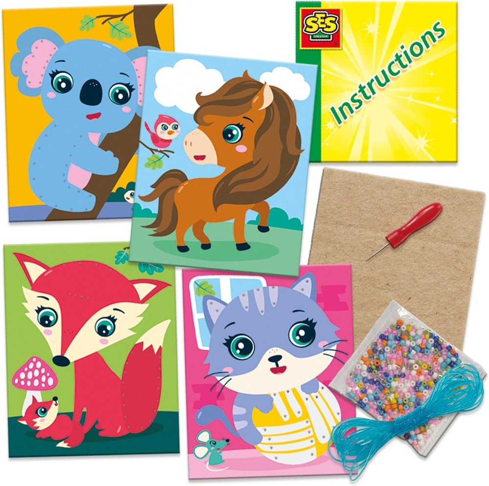 Glass beads embroidery cards