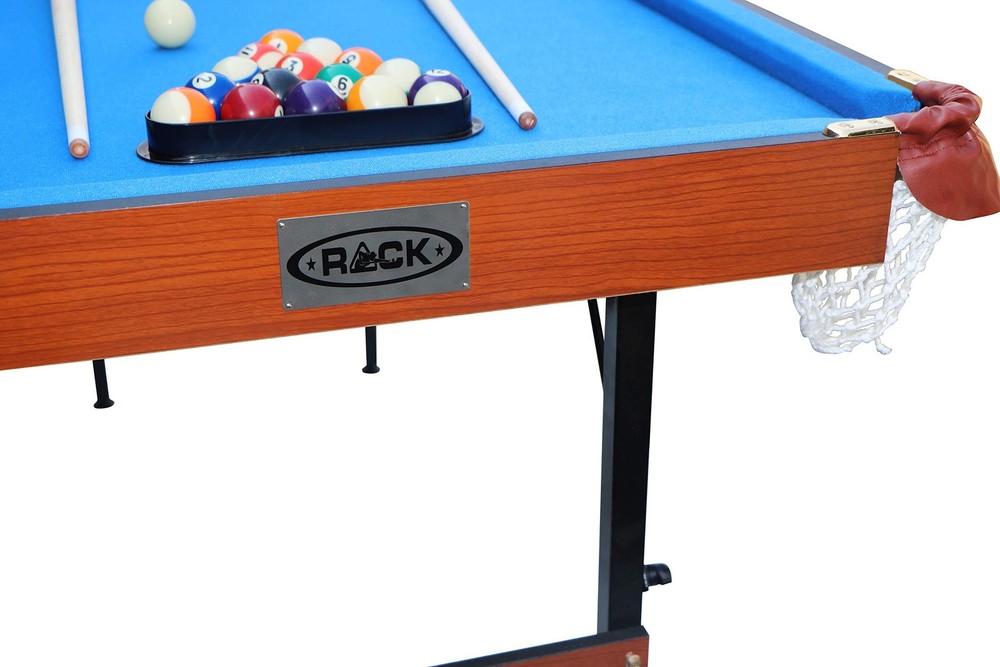RACK Crucis 5.5-Foot Folding Billiard/Pool Table Blue Original