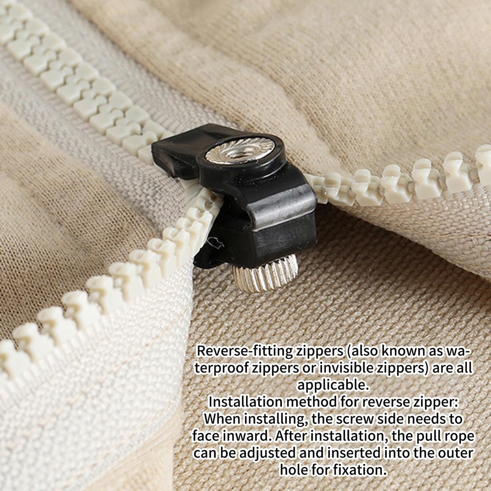 Zipper Repair Kit, 15Pcs 3 Different Size Replacement Zipper Quick Install