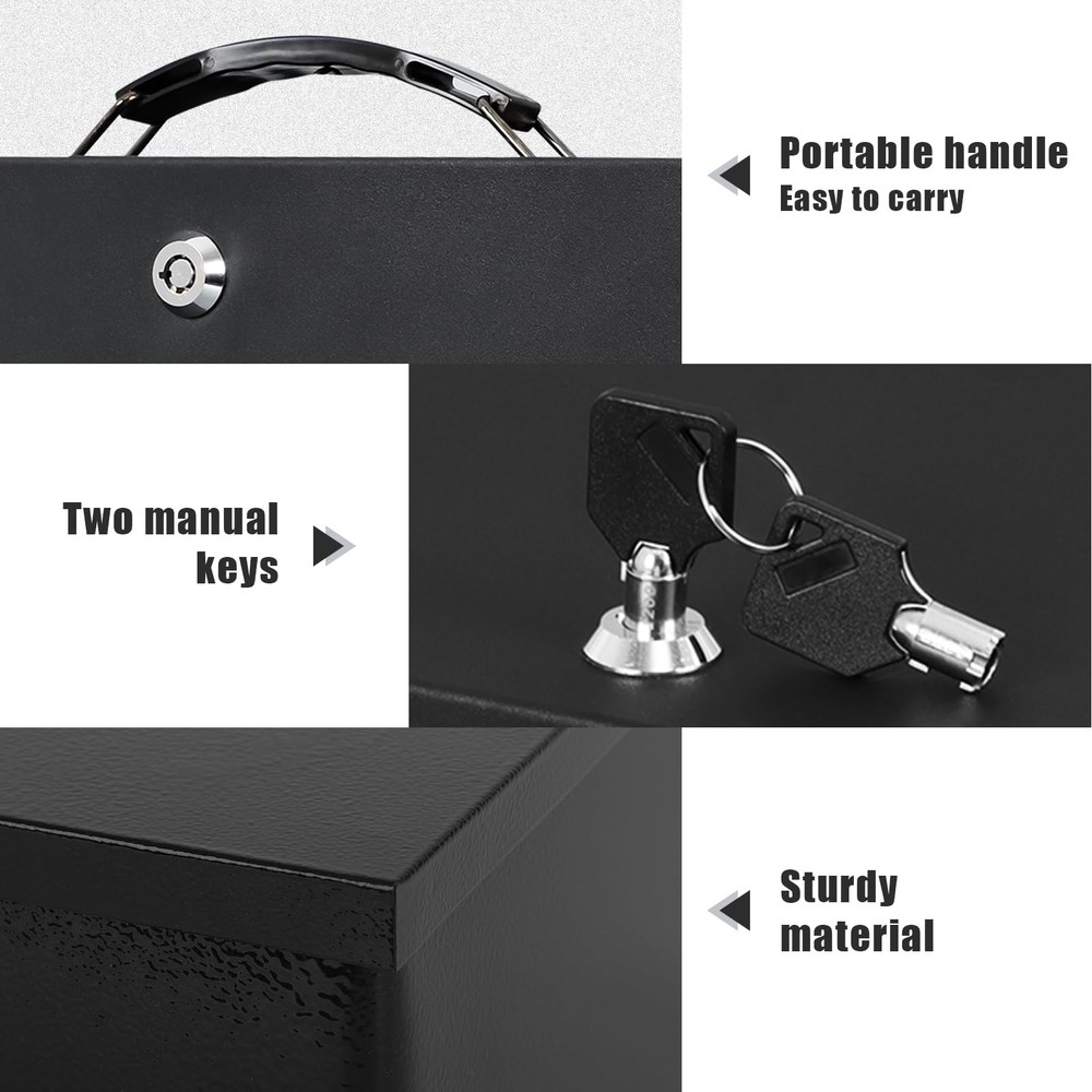 Fire Resistant Safe Fire Safe Box with Key Lock for Home Office Security Stor...