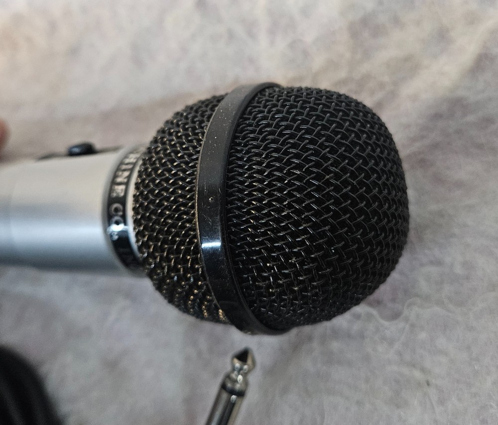 The Singing Machine Co. Karaoke Machine MICROPHONE Silver 1/4" WORKS