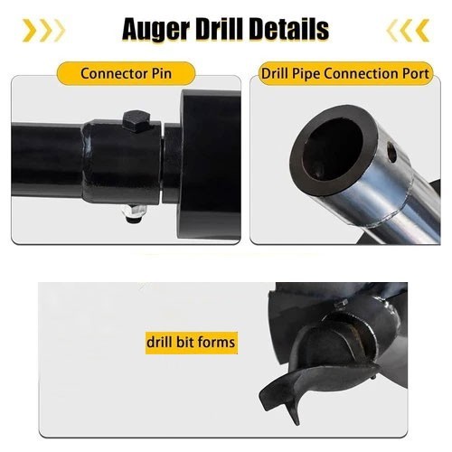 200mm 8inch Diameter Hydraulic Auger Drill Attachment for Mini Excavator