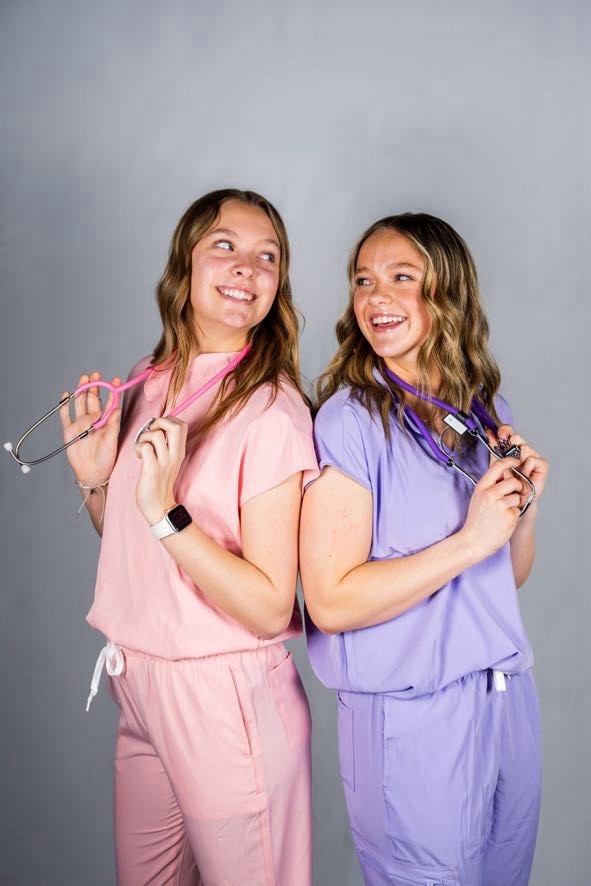 MEDIUM | FIGHT CLUB PINK | 2 PC SCRUB SET