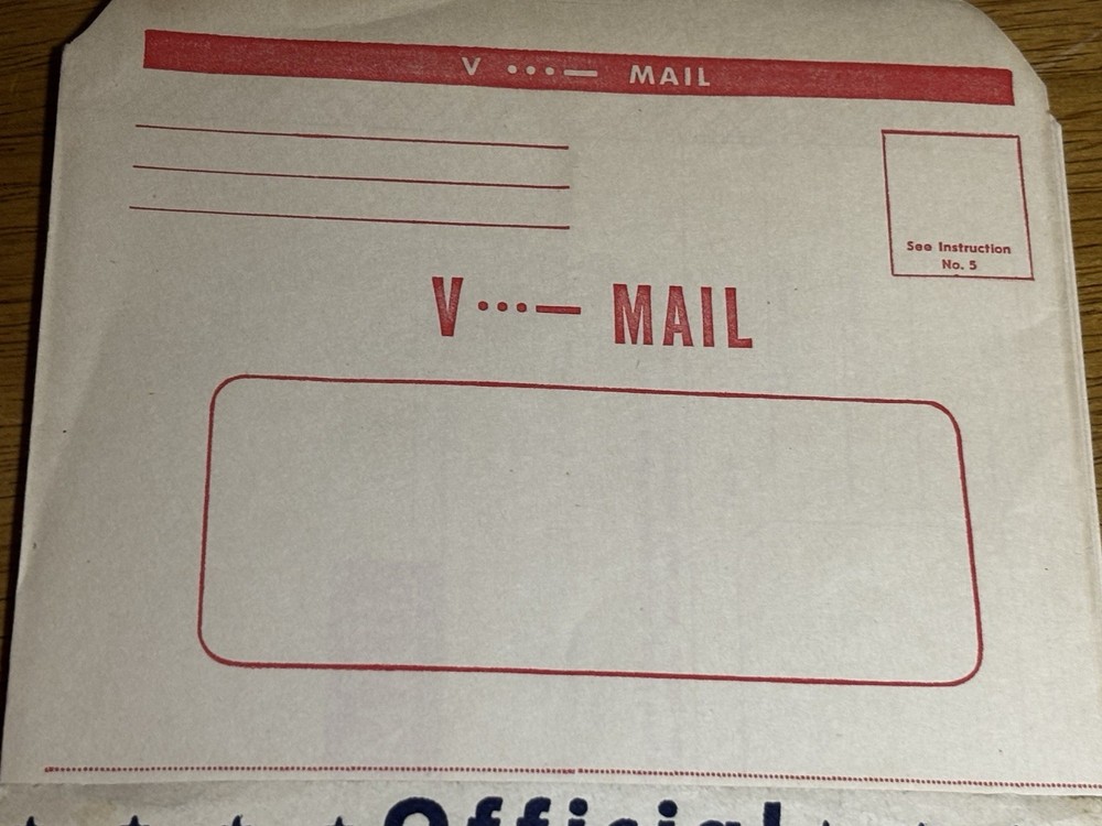 WWII V Mail Envelopes X 5, Unused