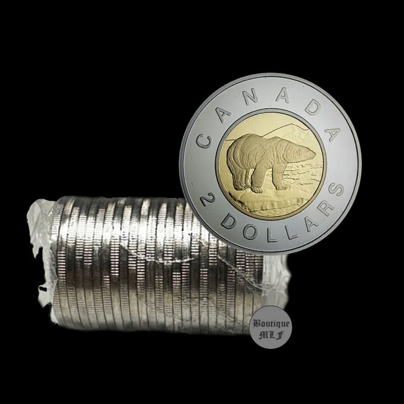 Canada 2012  Polar bear old generation ,  $2 Toonie coins UNC. from roll