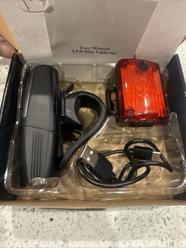 Biker light Set rechargeable. Brand New