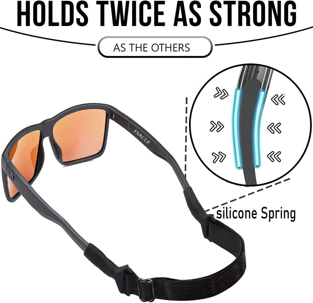 Adjustable Glasses Strap - 4 Pack No Tail Eyeglass Straps, Universal Fit Rope Ey