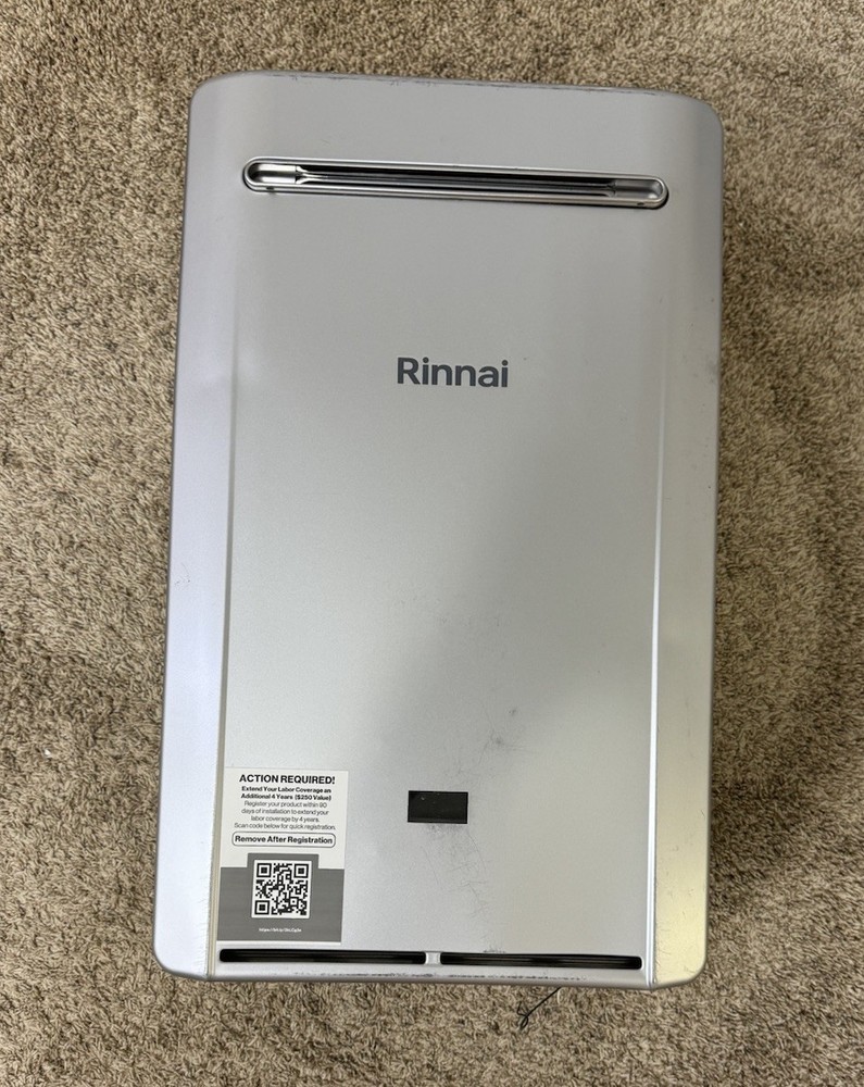 Rinnai RE160eP Outdoor Tankless Water Heater Propane Gas 160K BTU Untested Q