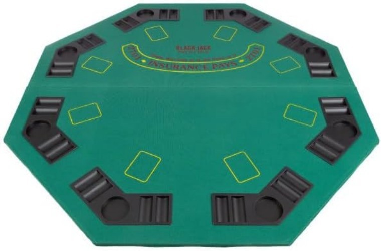 Octagonal Poker Table Top - Cupholders & Chip Trays
