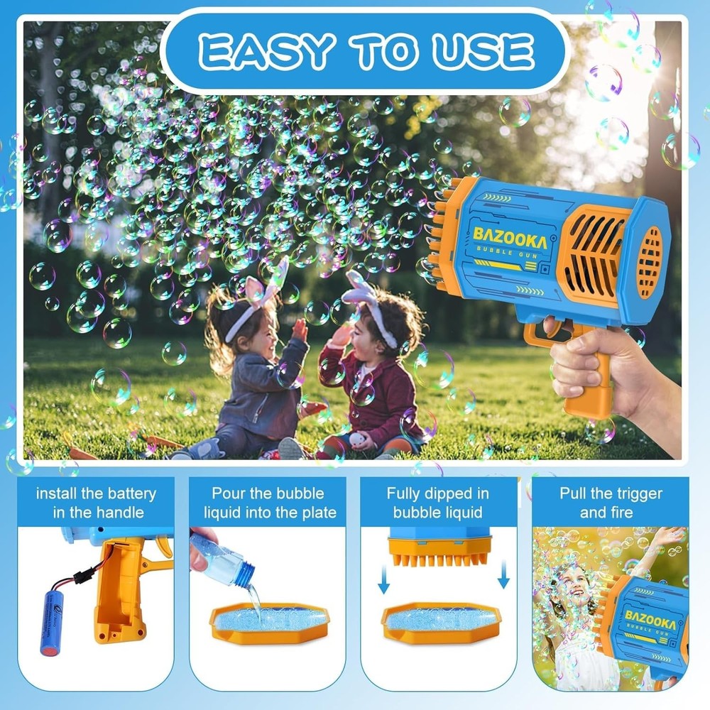 Fun Bubble Gun Toy with Thousands Bubbles