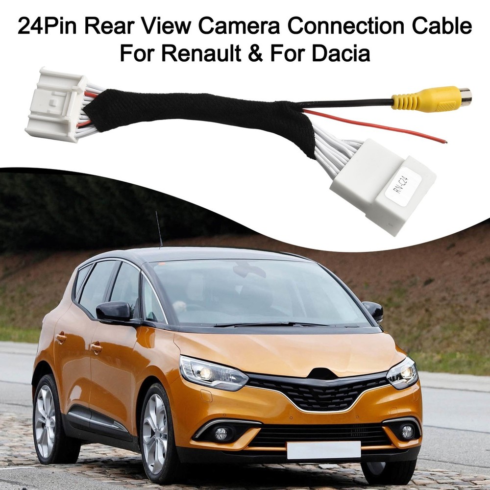 Practical Adapter Cable Adapter 24 Pin Brand New Camera Car Rear Plastic