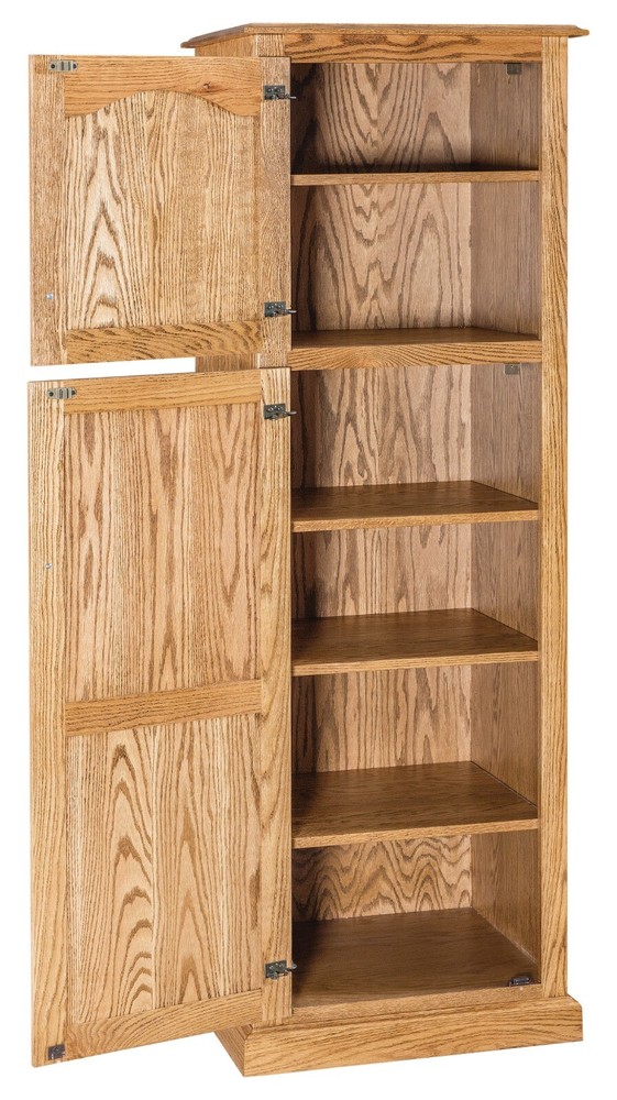 Amish Traditional Kitchen Pantry Storage Cupboard Roll Out Shelves Solid Wood