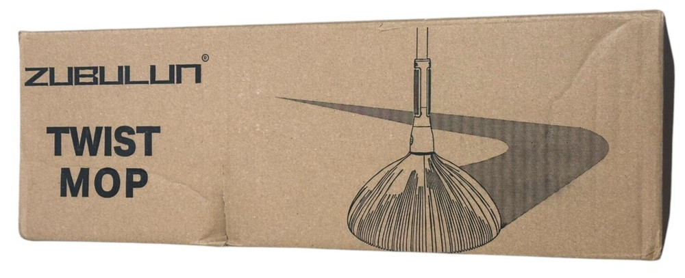 Zubulun Twist Mop, 56.7", Microfober, Upper/Mid/Lower/Bottom Pole, 2 Mop Head