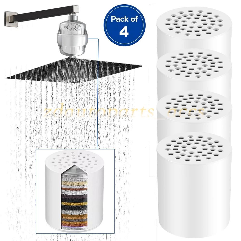 4 Pack 20 Stage Shower Filter Replacement Cartridge for Hard Water Compatible