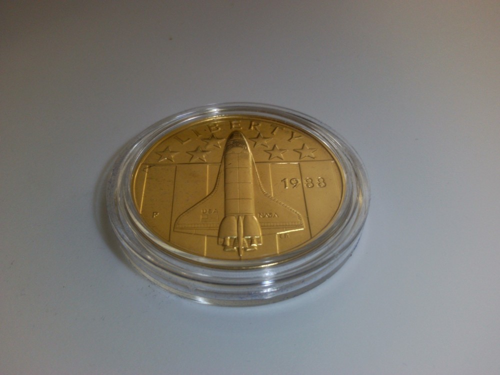 NASA Young Astronauts 1988 Liberty Space Shuttle Medallion Bronze