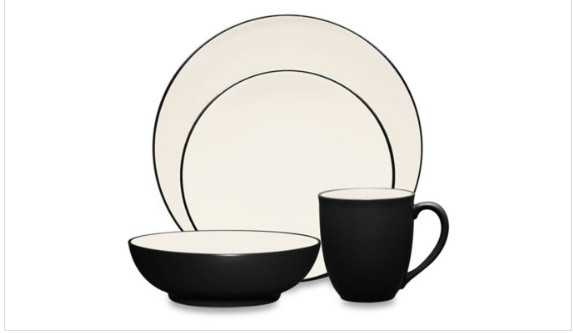 Noritake Colorwave H1041  Black 4-Piece Place Setting