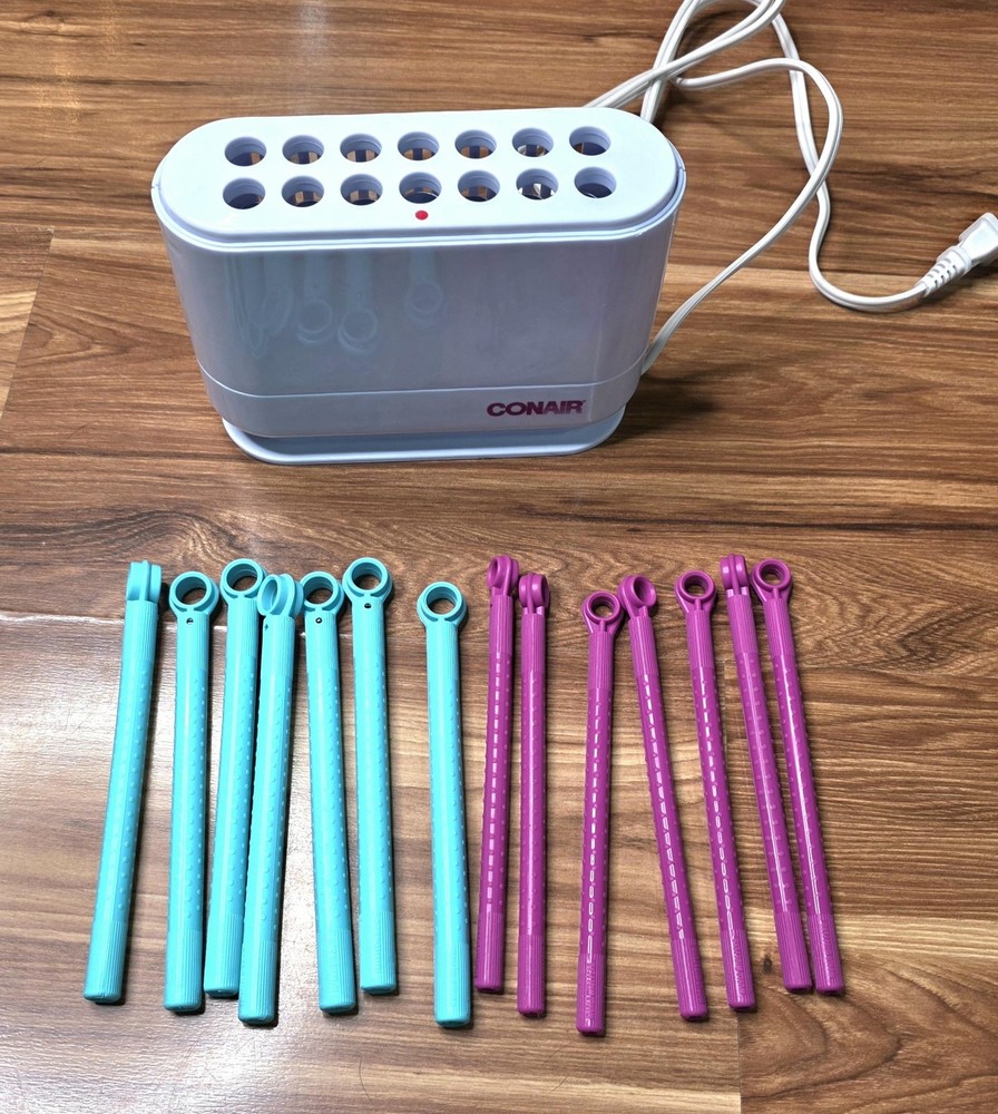 Conair Hot Sticks Rollers HS18WR Tourmaline Ceramic White 14 Hot Rollers