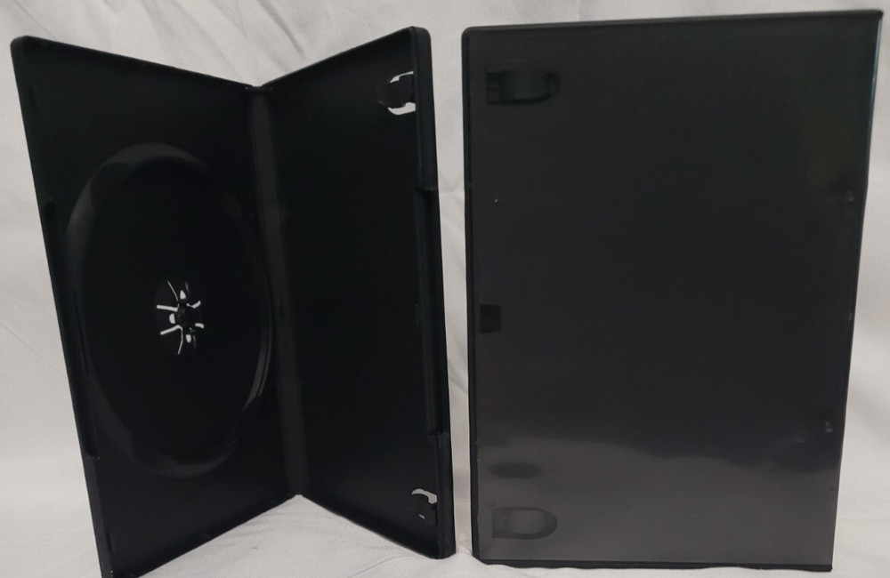 Linkyo 14mm Black Single DVD Case 2 Pack