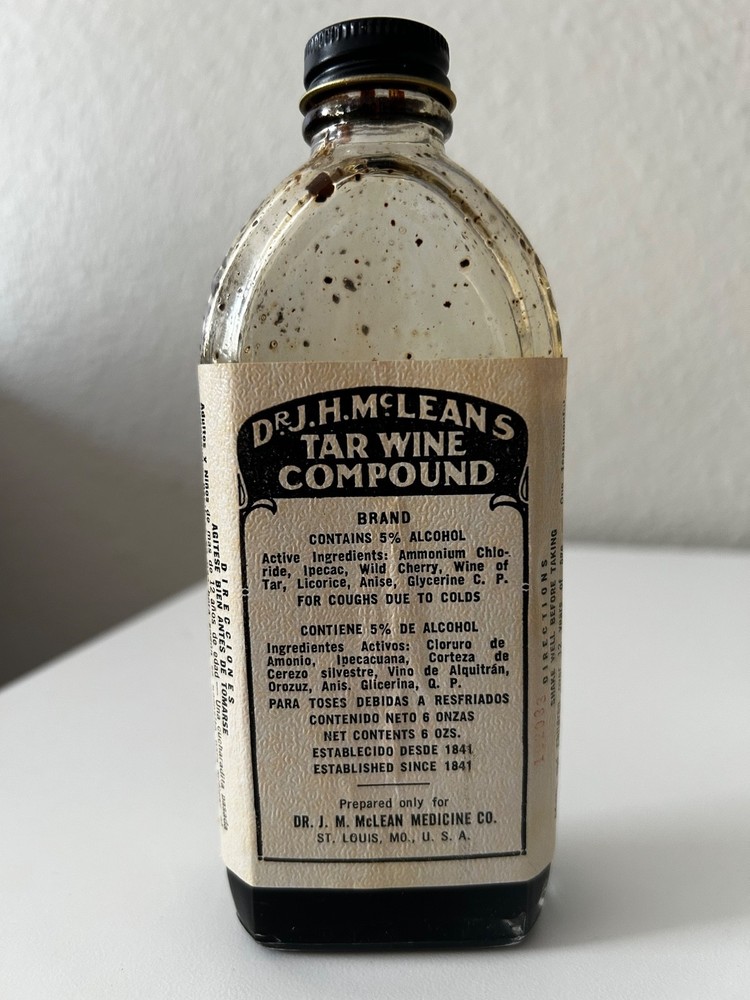Vintage 1800s Mclean’s Tar Wine Compound