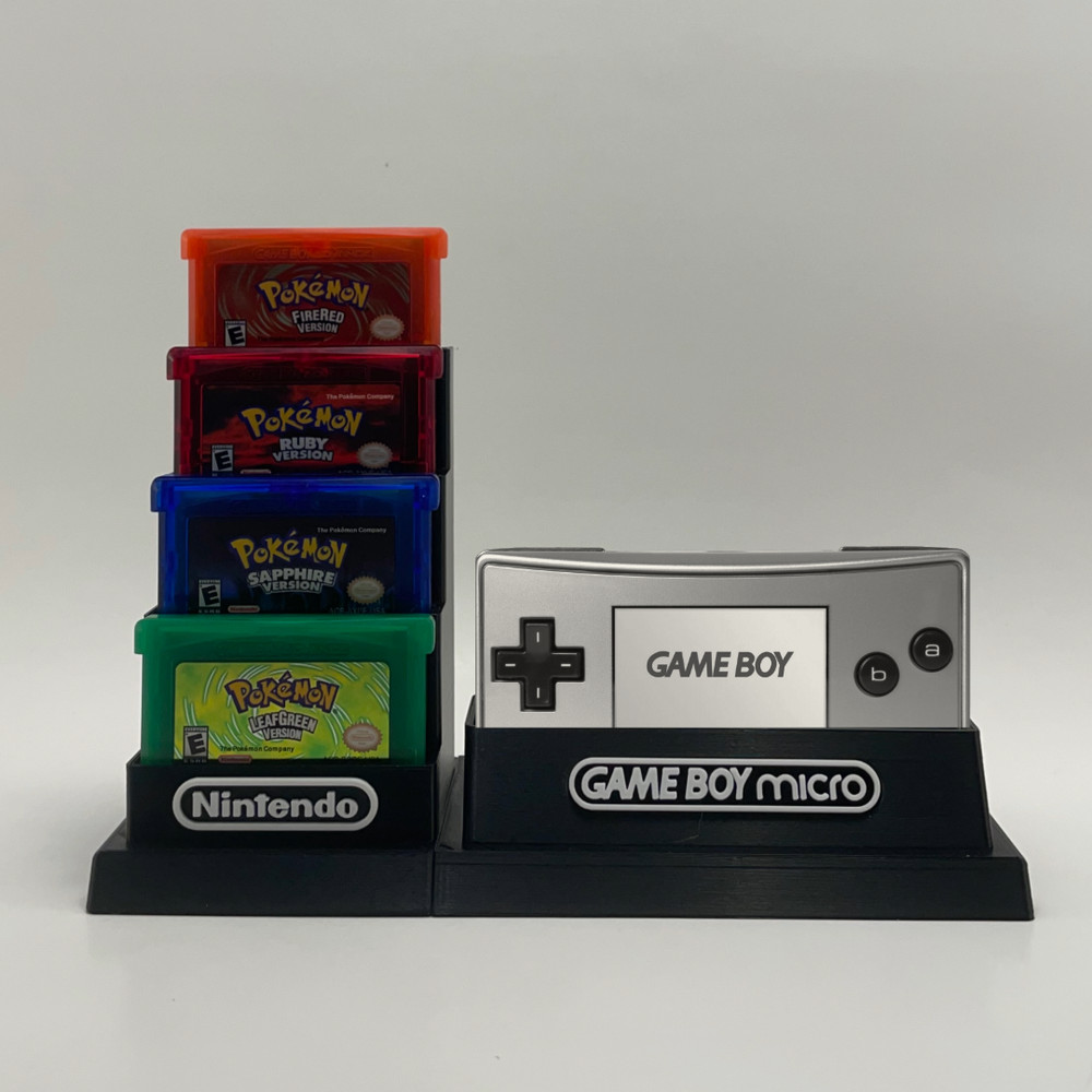 Game Boy Micro & 9 Game Cartridge's Display - DISPLAY ONLY (Customize Colors)