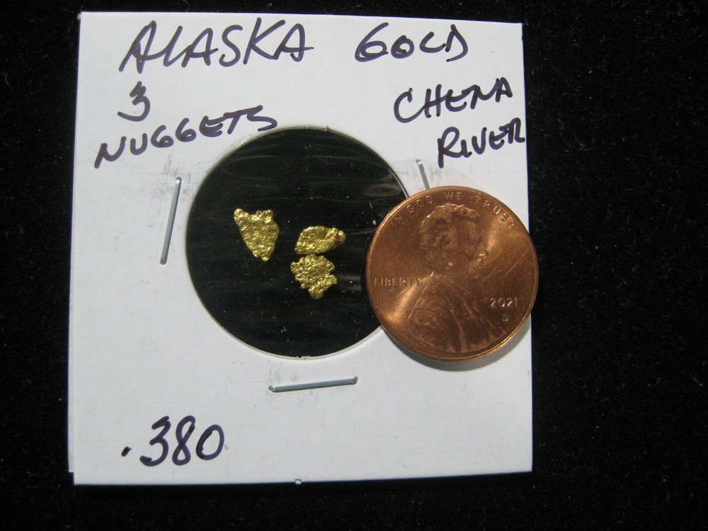 ALASKA GOLD NUGGET .380 GRAM CHENA RIVER AREA