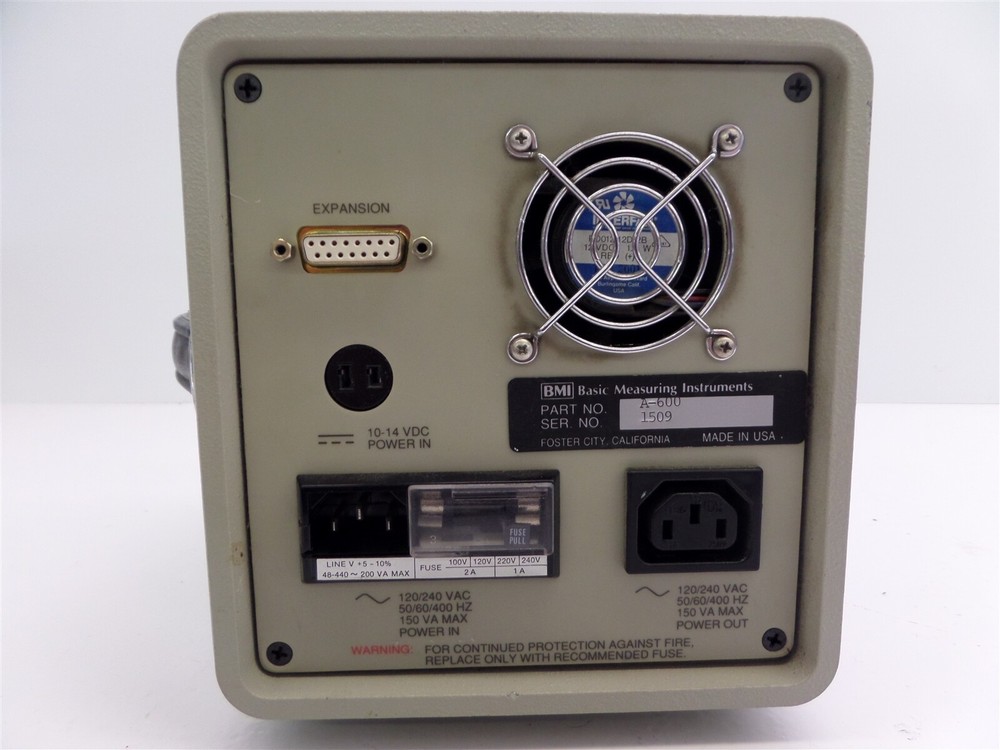 BMI Basic Measuring Instruments A-600 Parallel Processor