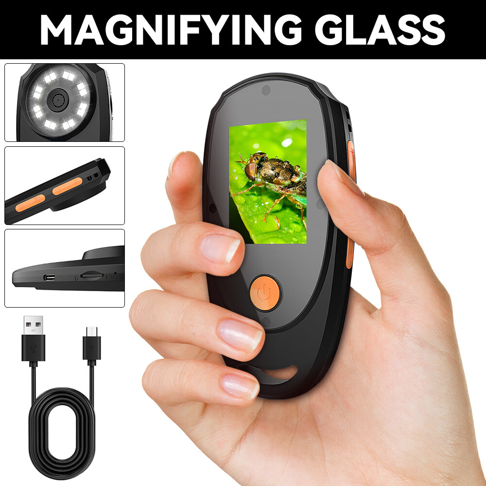 2-inch IPS Color Screen Handheld Digital Microscope 200w Pixel 500X Magnifier