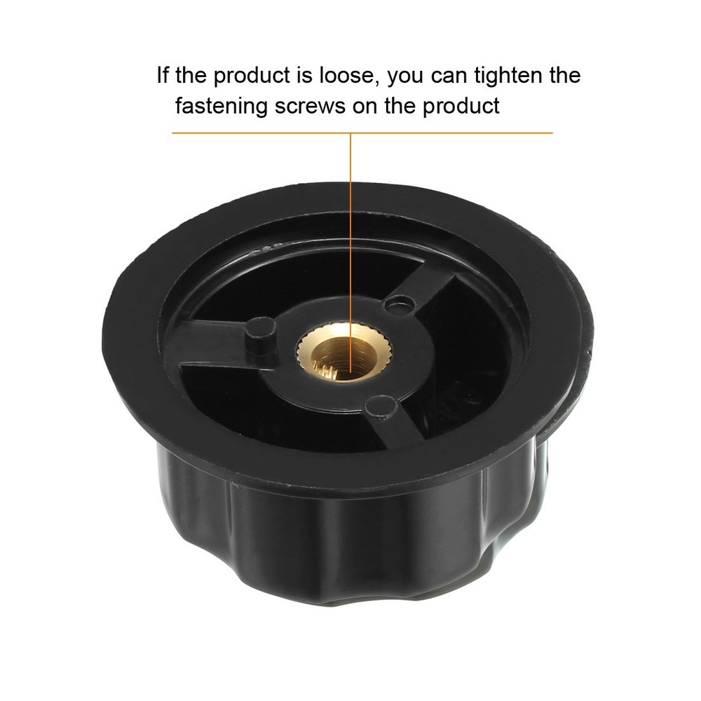 45x19mm Silver Tone Top Potentiometer Volume Control Rotary Knobs