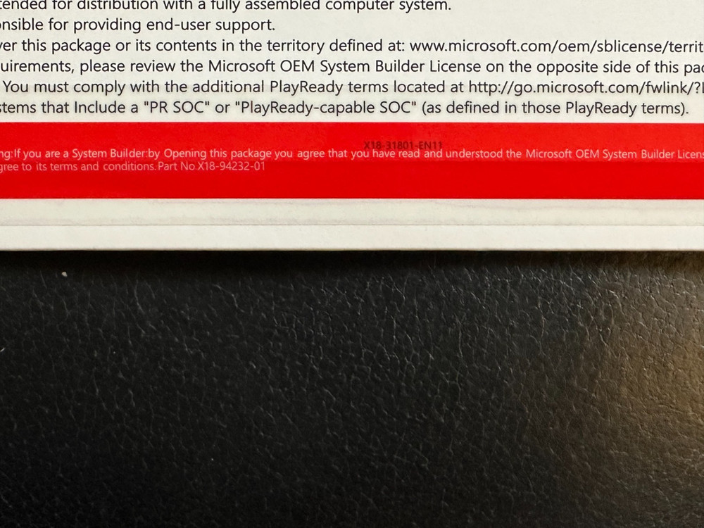 Windows 11 Home 64 bit - Genuine OEI DVD & COA - System Builder Pack