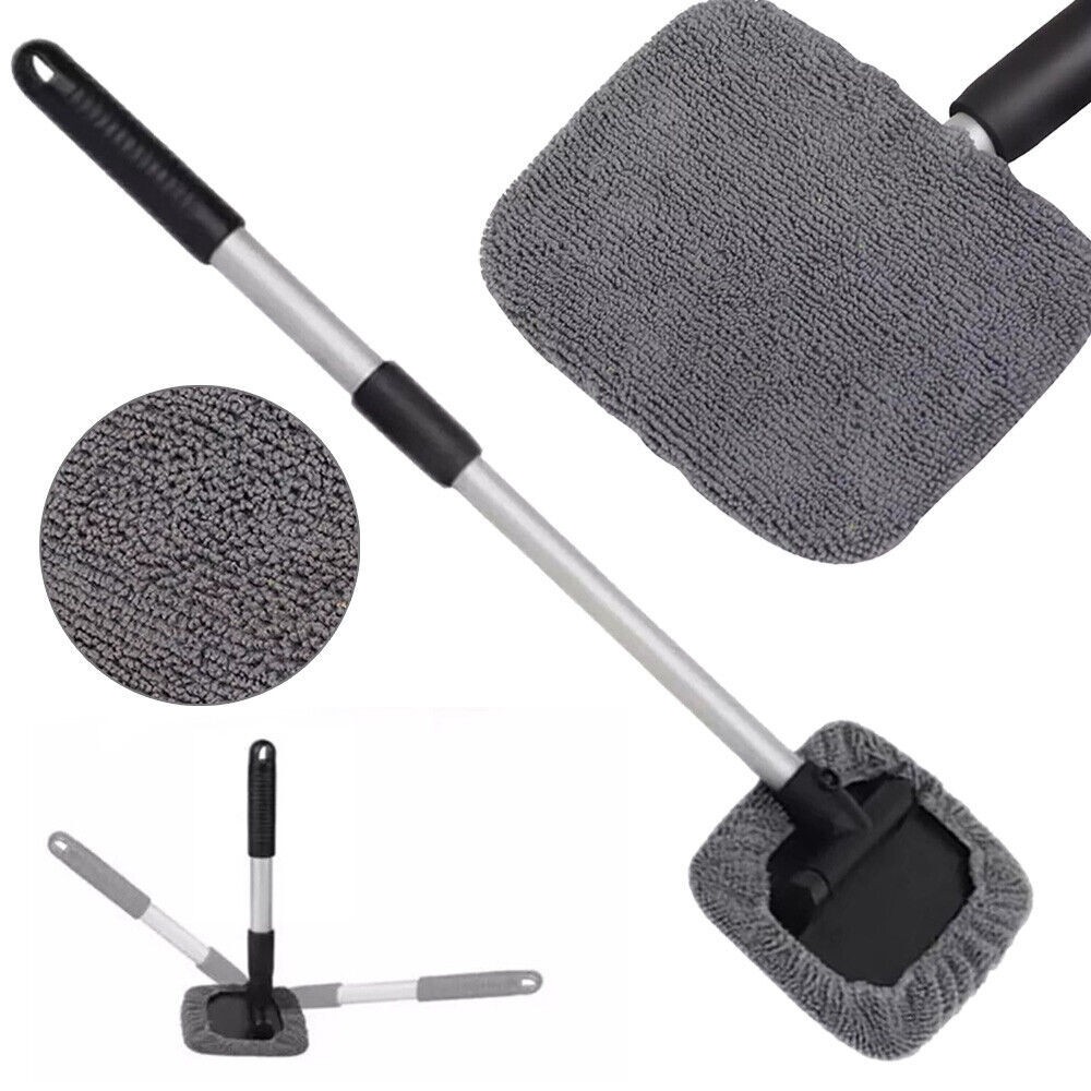 Telescopic Microfiber Car Window Cleaner Cleaning Brush Windshield Wiper Tools