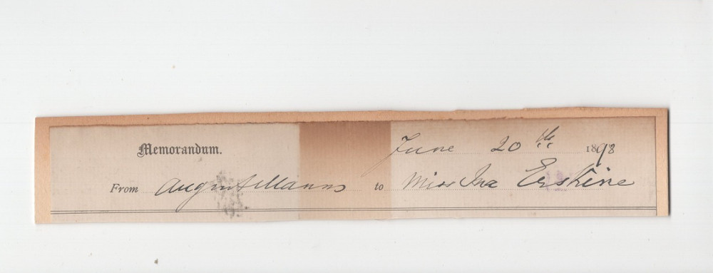 August Manns Signed Clip 1898 / Autographed German Composer