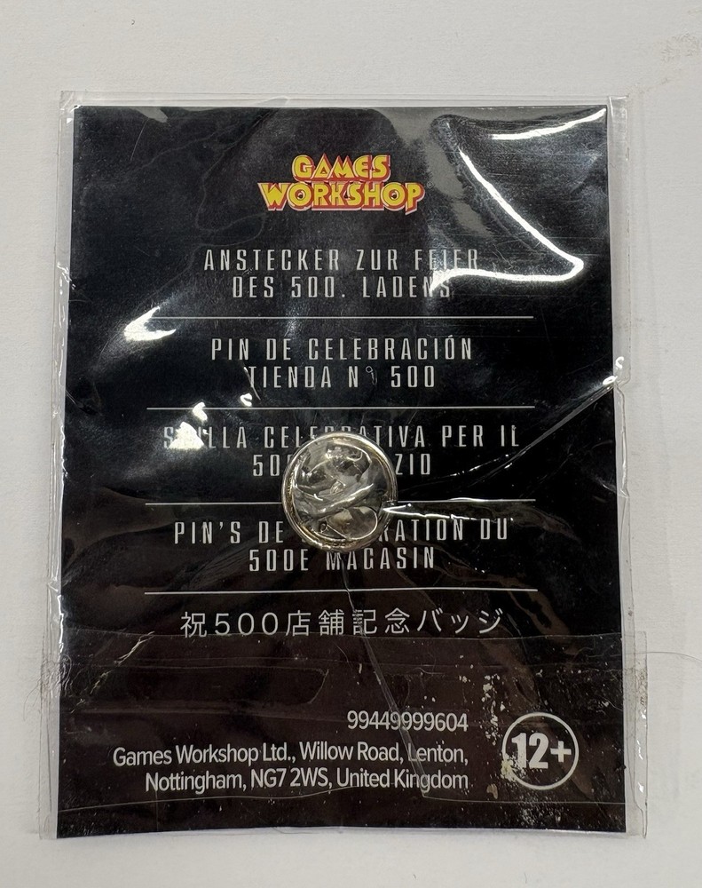 Warhammer 500th Store Celebration Pin (Games Workshop)