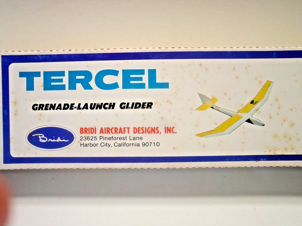 Radio Control Bridi TERCEL grenade discuss hand launch balsa wood glider kit