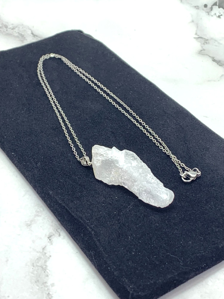 Ice-Clear Japanese Quartz Pendant